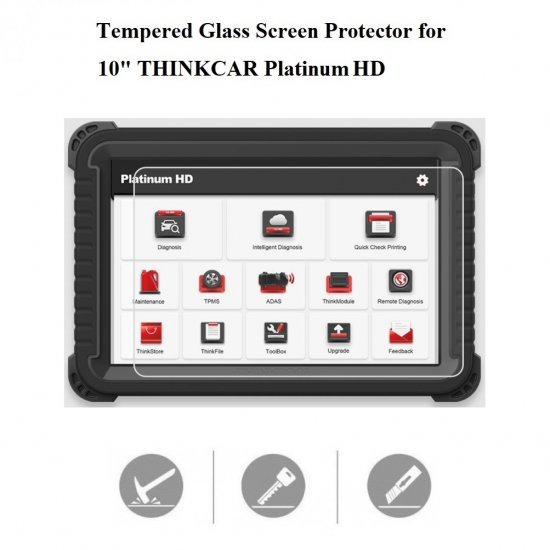 Tempered Glass Screen Protector for THINKCAR PLATINUM HD TRUCK - Click Image to Close